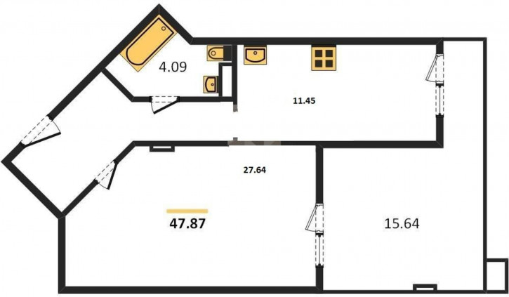 1-комн квартира в новом доме Горького ул, 87