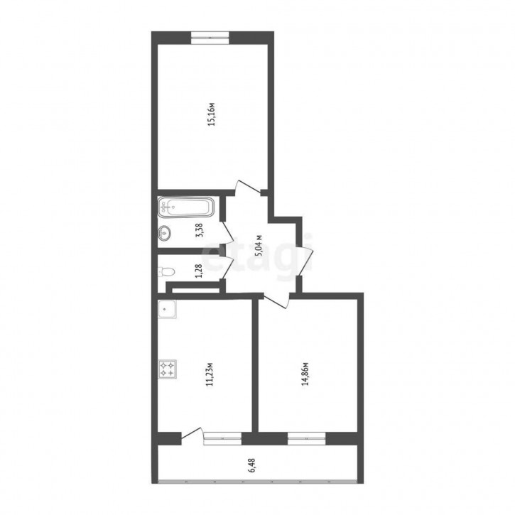 2-комн квартира Верхнетарманская, 5