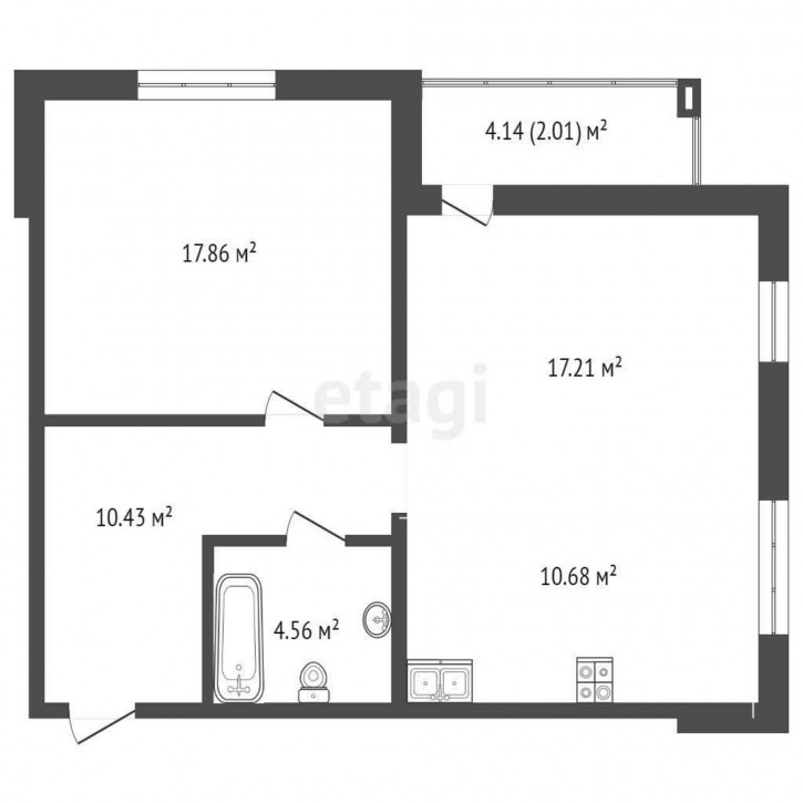 2-комн квартира в новом доме Ямская, 993