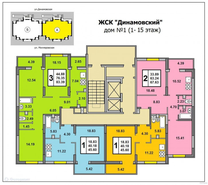 3-комн квартира в новом доме Миллеровская ул, 30