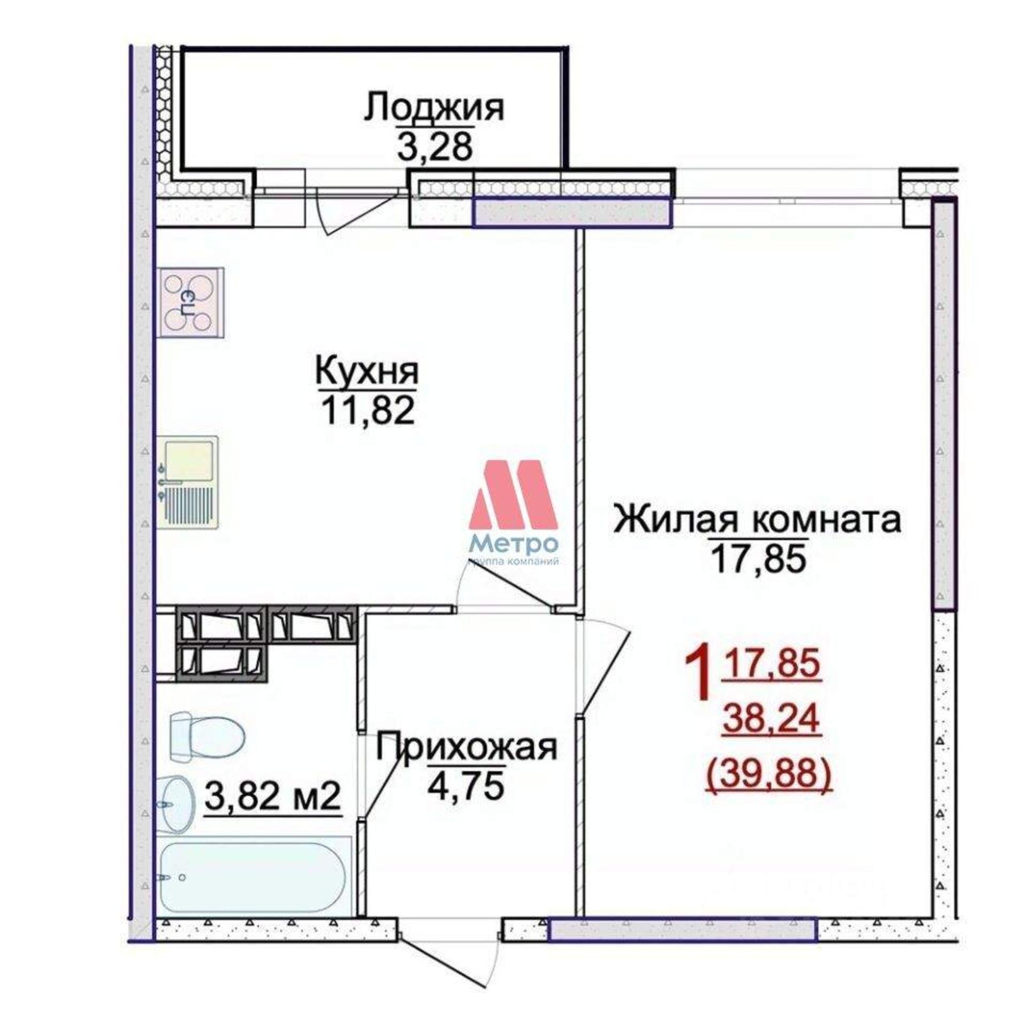 Купить квартиру за 4 056 930 рублей на Сокол поселок, д.31а