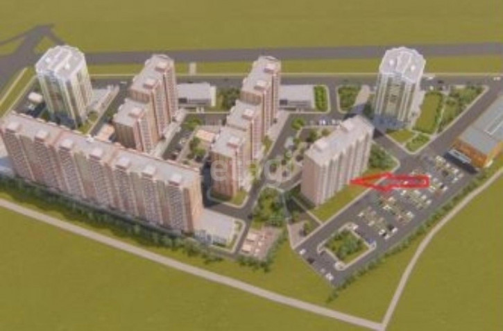 1-комн квартира в новом доме улица Горького