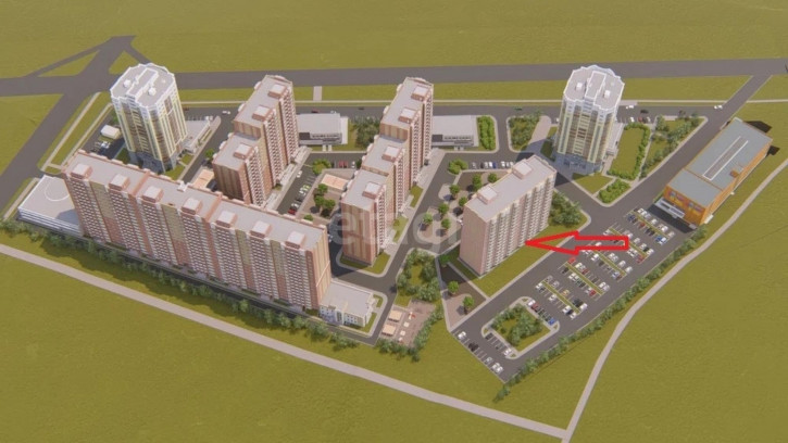2-комн квартира в новом доме улица Горького