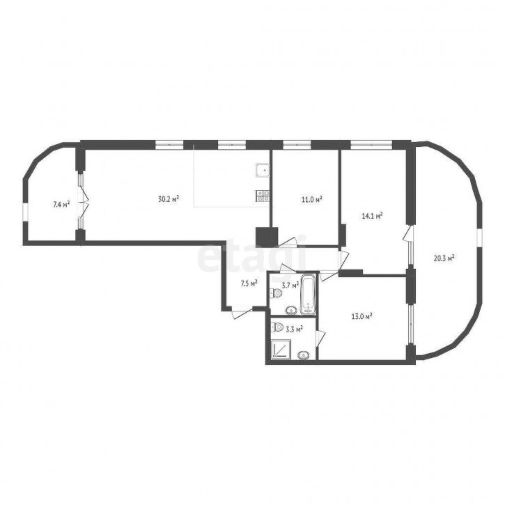 3-комн квартира Сергея Джанбровского, 4
