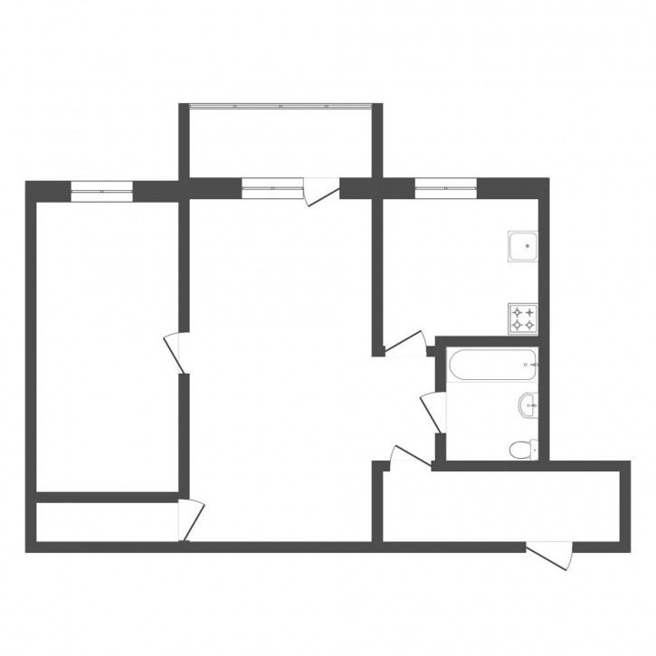 2-комн квартира Тульская, 7