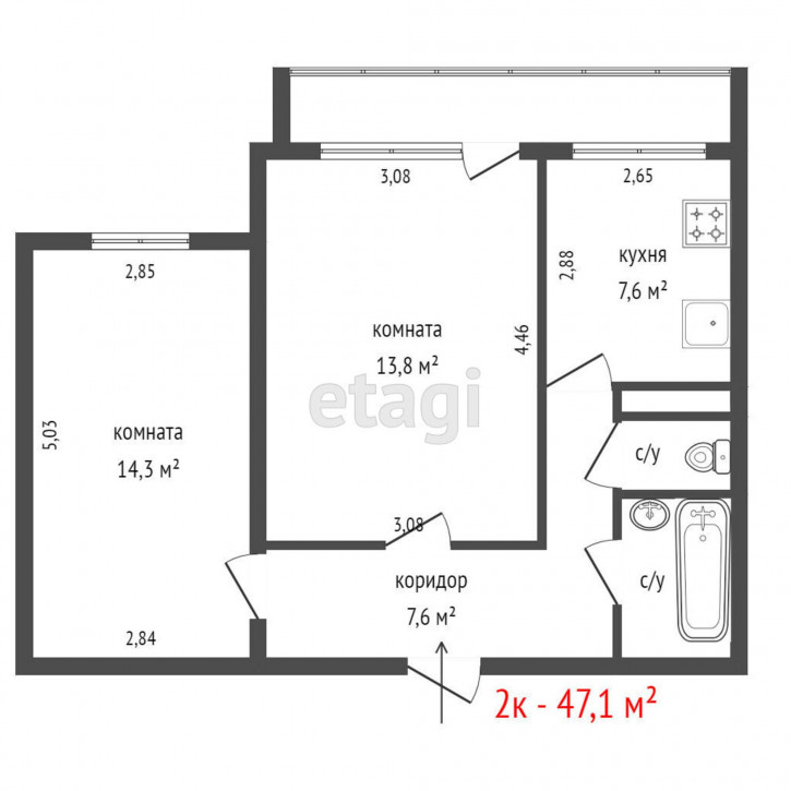 2-комн квартира Ангарская, 30