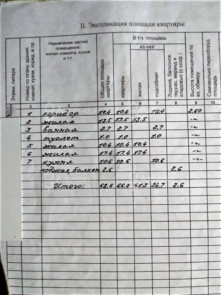 3-комн квартира ул. Казахская,  д.8