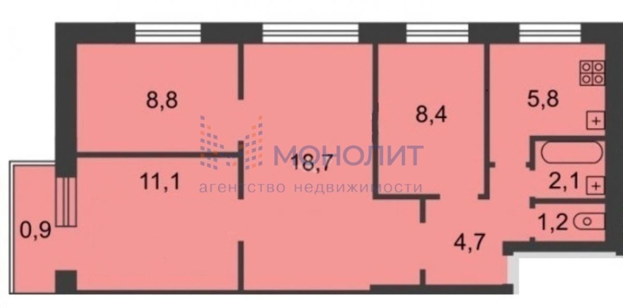 Купить квартиру за 5 800 000 рублей на Выкса