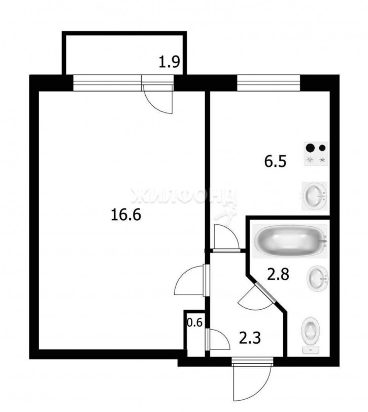 1-комн квартира Учительская улица, д.17