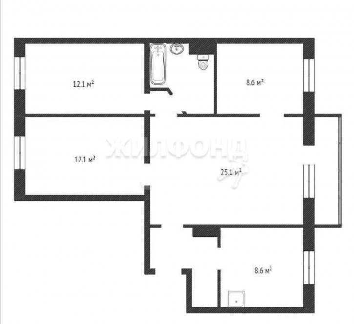 4-комн квартира 9 Мая улица, д.58Б