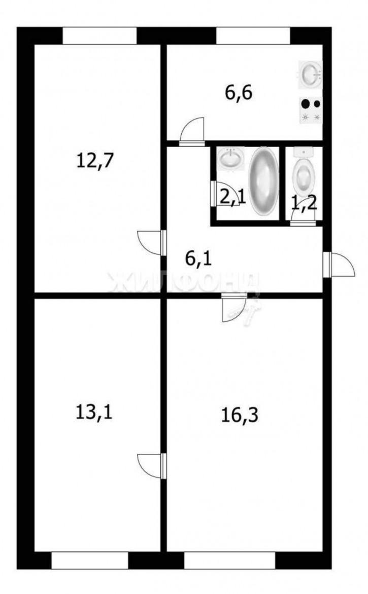3-комн квартира Зорге улица, д.185