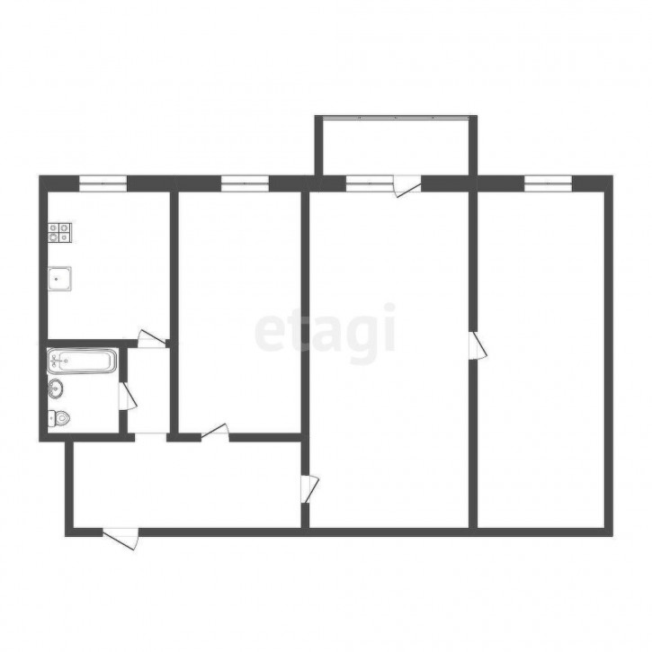 3-комн квартира Пермякова, 18