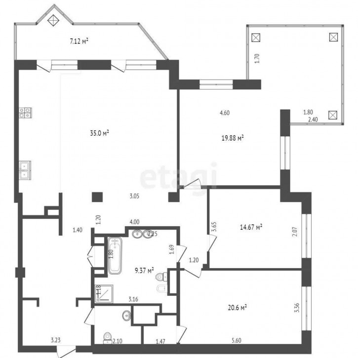 4-комн квартира Максима Горького, 53
