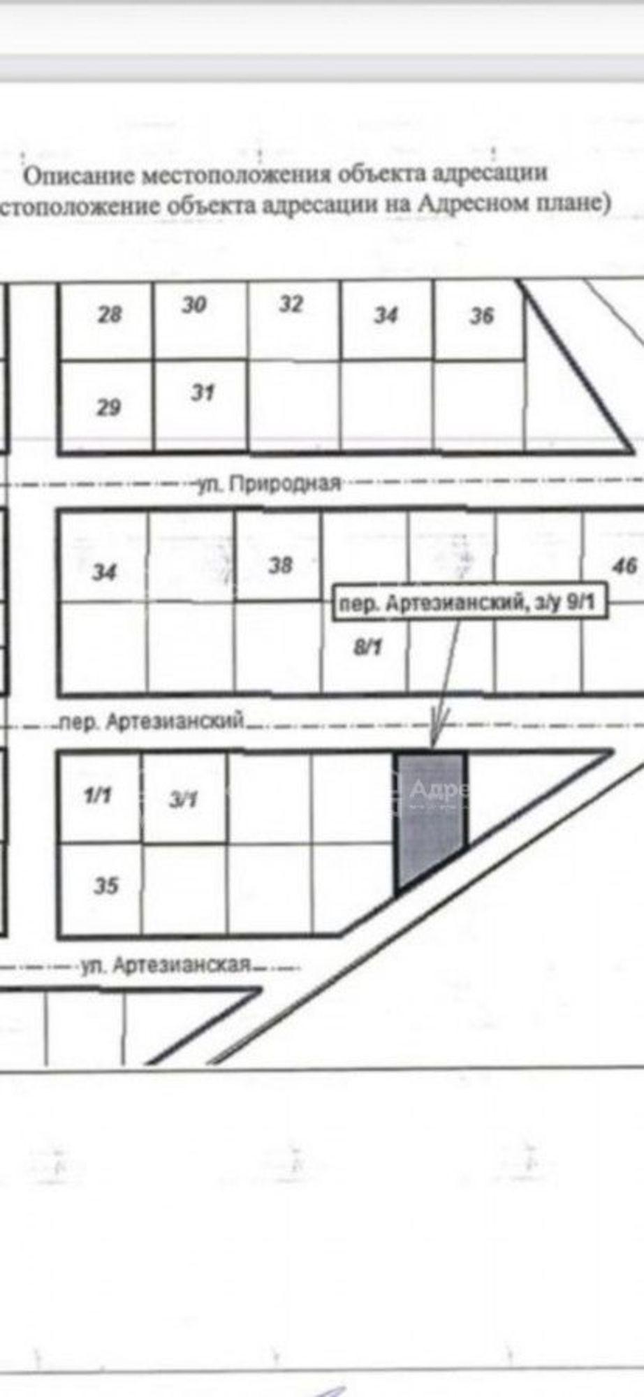 Купить землю, земельный участок за 1 050 000 рублей на пер. Артезианский