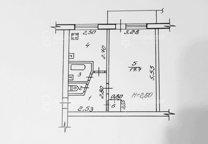 1-комн квартира ул. Твардовского,  д.12