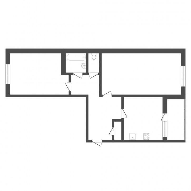 2-комн квартира Монтажников, 15