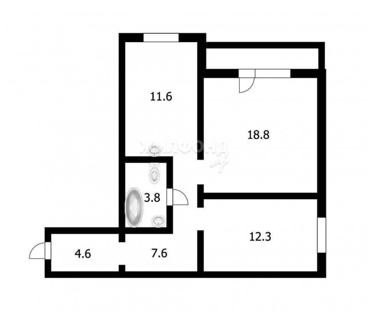 2-комн квартира Апрельская улица, д.зд5л
