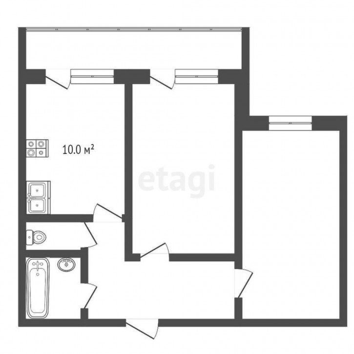 2-комн квартира Волгоградская, 15