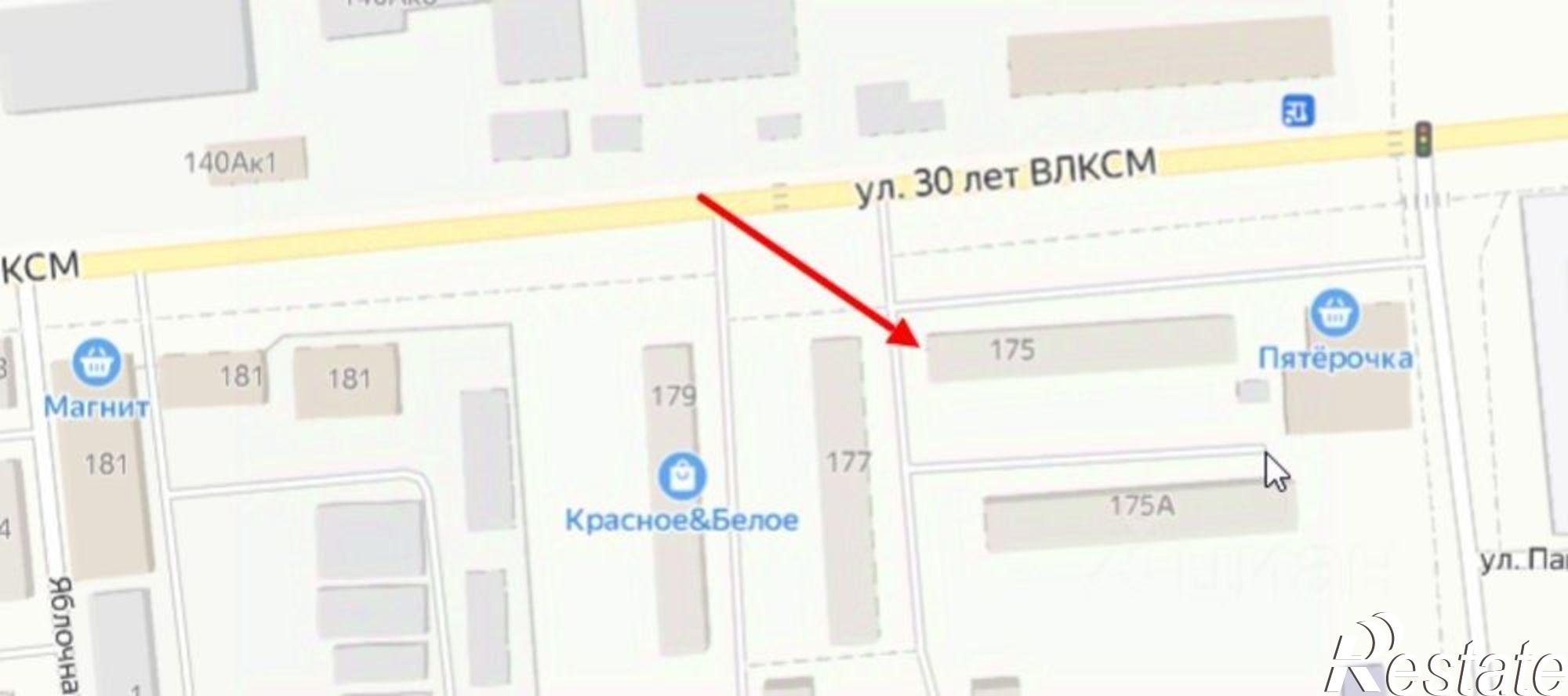 Купить торговое помещение за 3 700 020 рублей на улица 30 лет ВЛКСМ, 175