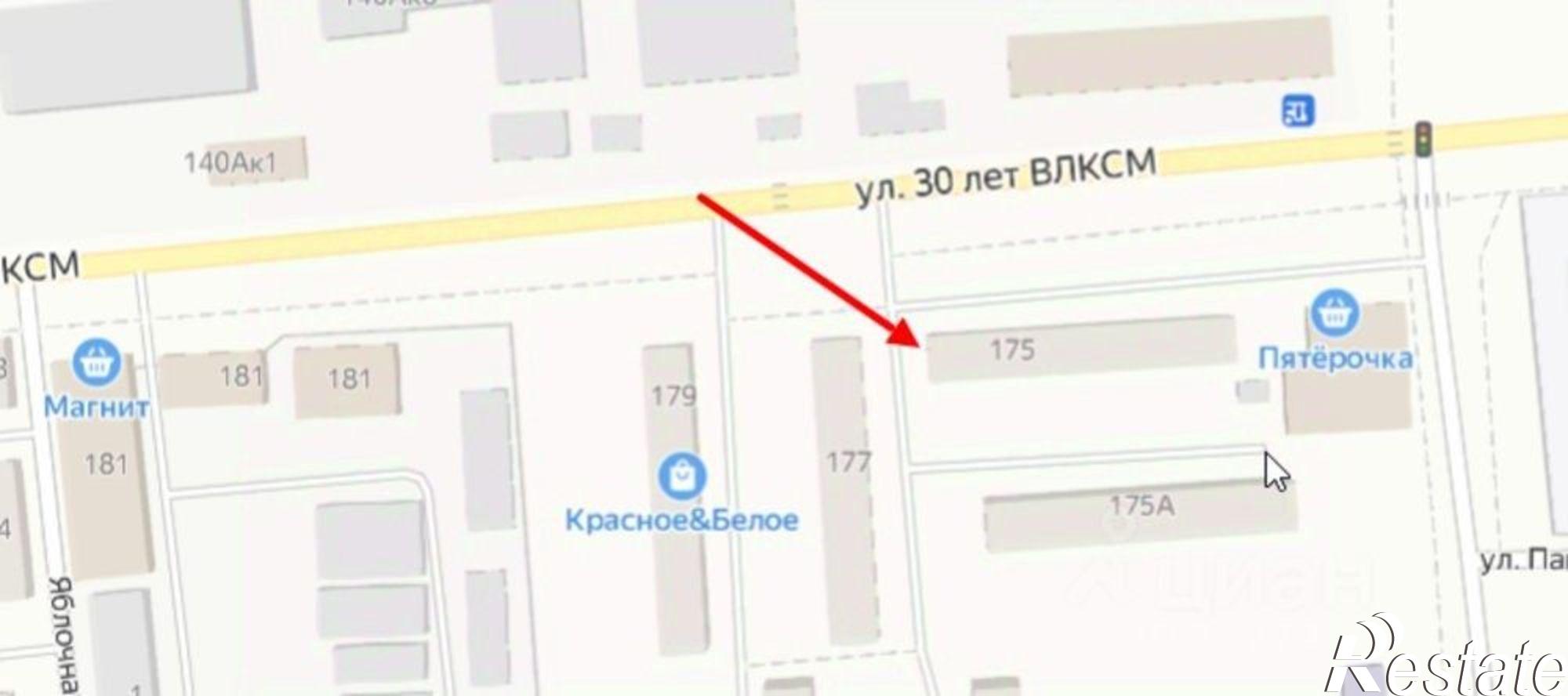 Купить торговое помещение за 3 700 020 рублей на улица 30 лет ВЛКСМ, 175