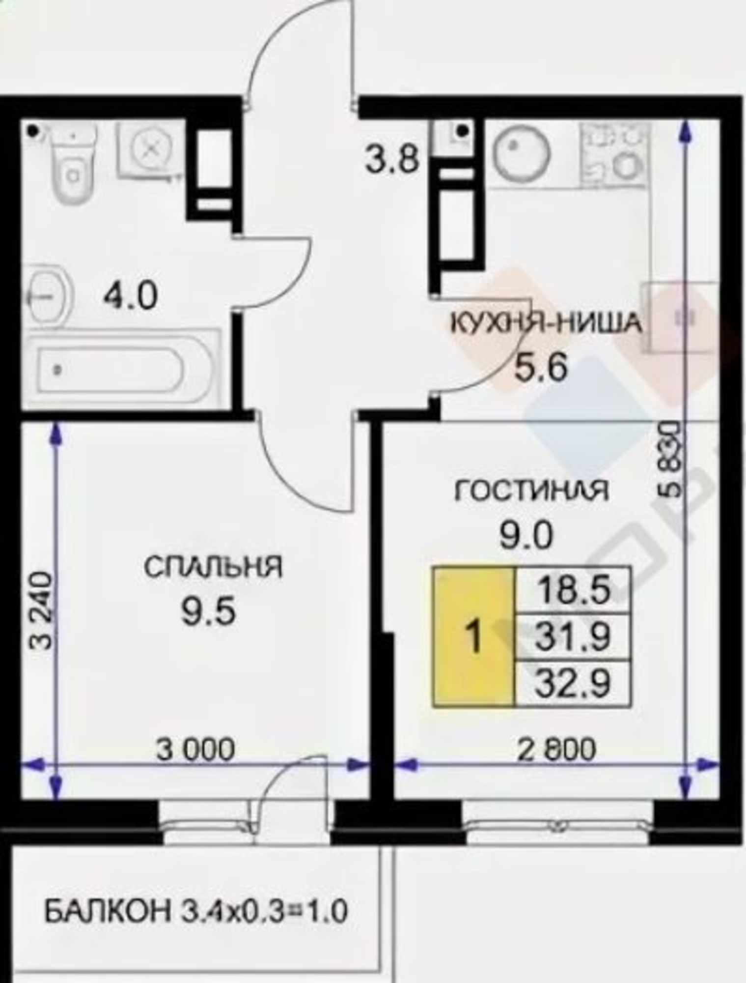 Купить квартиру за 3 795 000 рублей на Героя Ростовского ул, 8к5