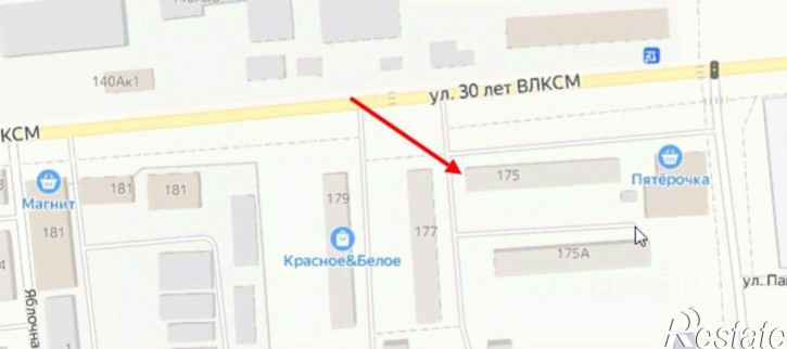 Торговое помещение улица 30 лет ВЛКСМ, 175,  д. 175