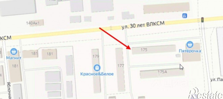 Торговое помещение улица 30 лет ВЛКСМ, 175,  д. 175