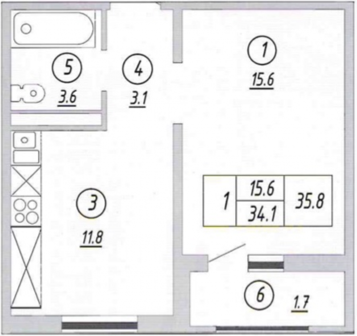 1-комн квартира улица Автомобилистов, 15