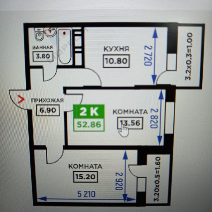 2-комн квартира Дубравная ул, 1