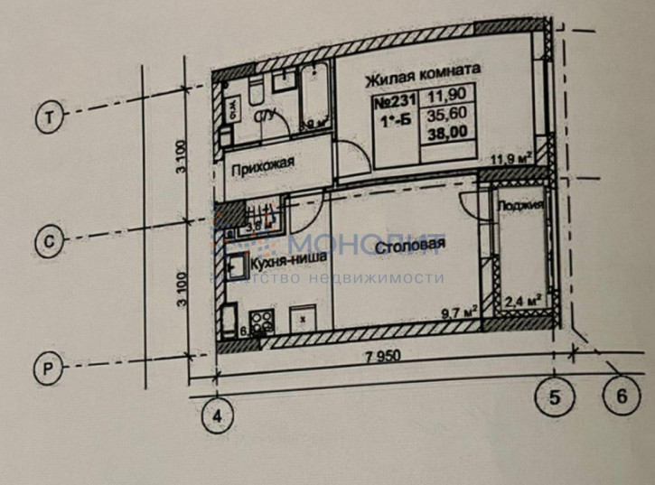 1-комн квартира в новом доме 1-я Оранжерейная ул, 24а