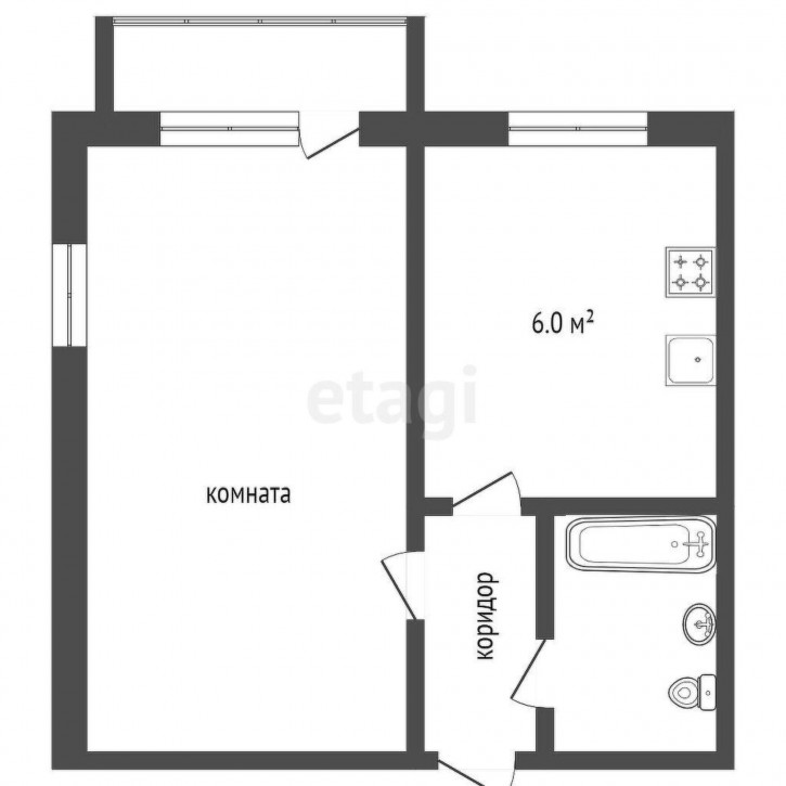 1-комн квартира Сергея Лазо, 6