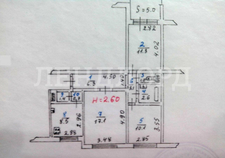 3-комн квартира Днепропетровская улица, 48