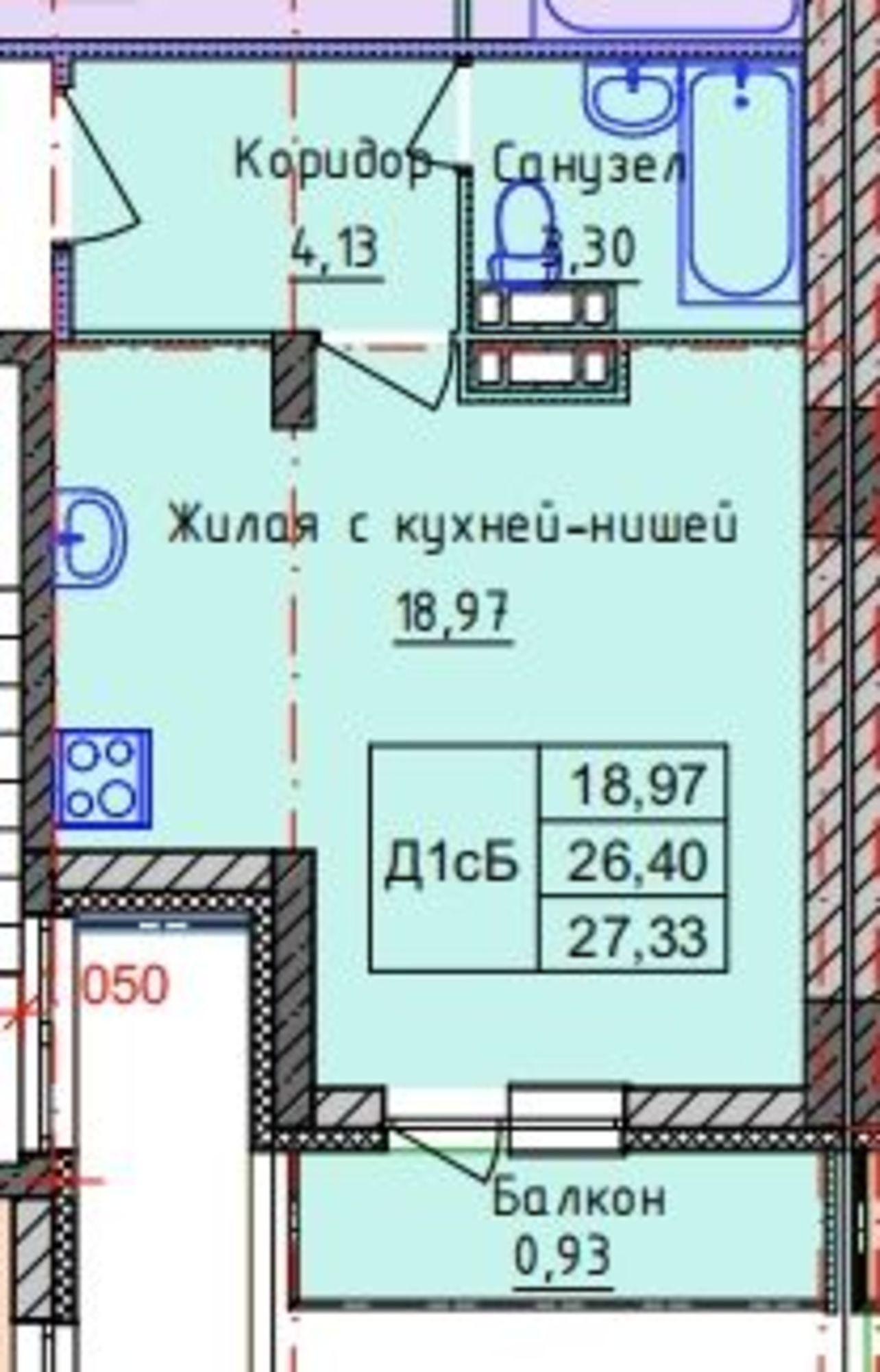 Купить студию за 2 100 000 рублей на Брагинская ул, 18к4