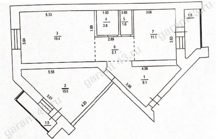 2-комн квартира Стахановская улица, 14А