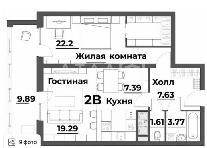 2-комн квартира в новом доме Лозицкой ул, 1А