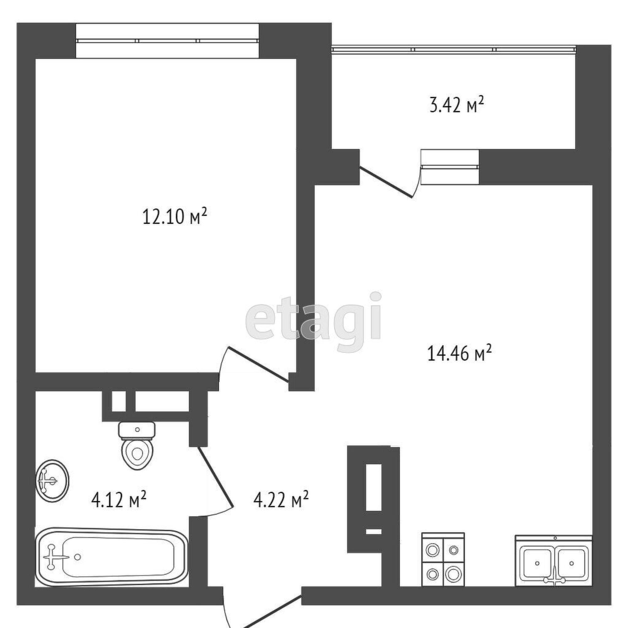 Купить квартиру за 4 340 000 рублей на Петра Ершова, 14