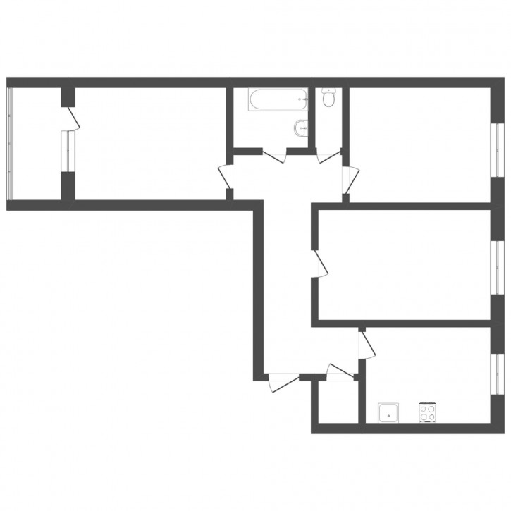 3-комн квартира Садовая, 35
