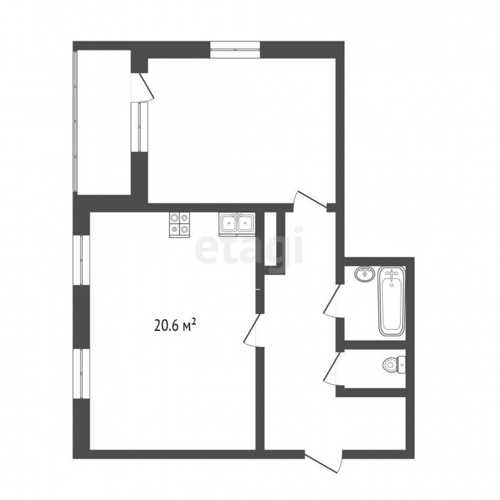1-комн квартира Монтажников, 47