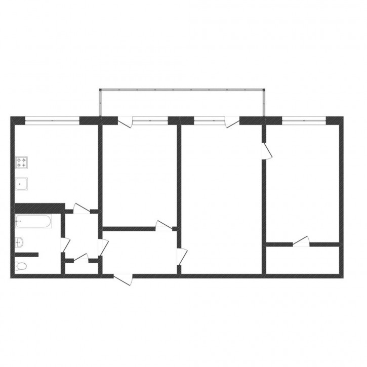 3-комн квартира Станционная, 16а