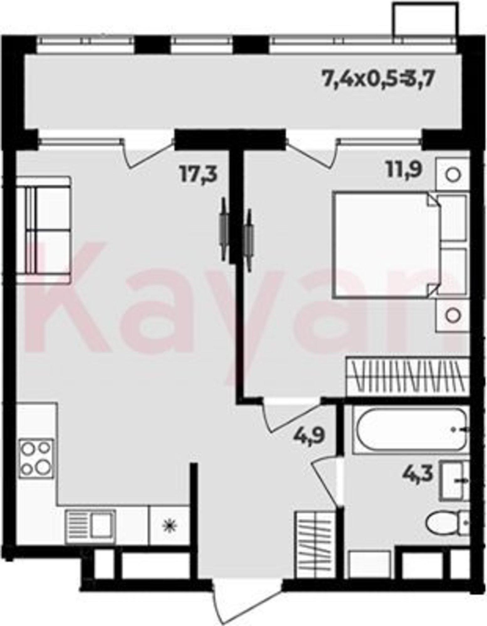 Купить квартиру за 5 017 270 рублей на ул Бжедугская