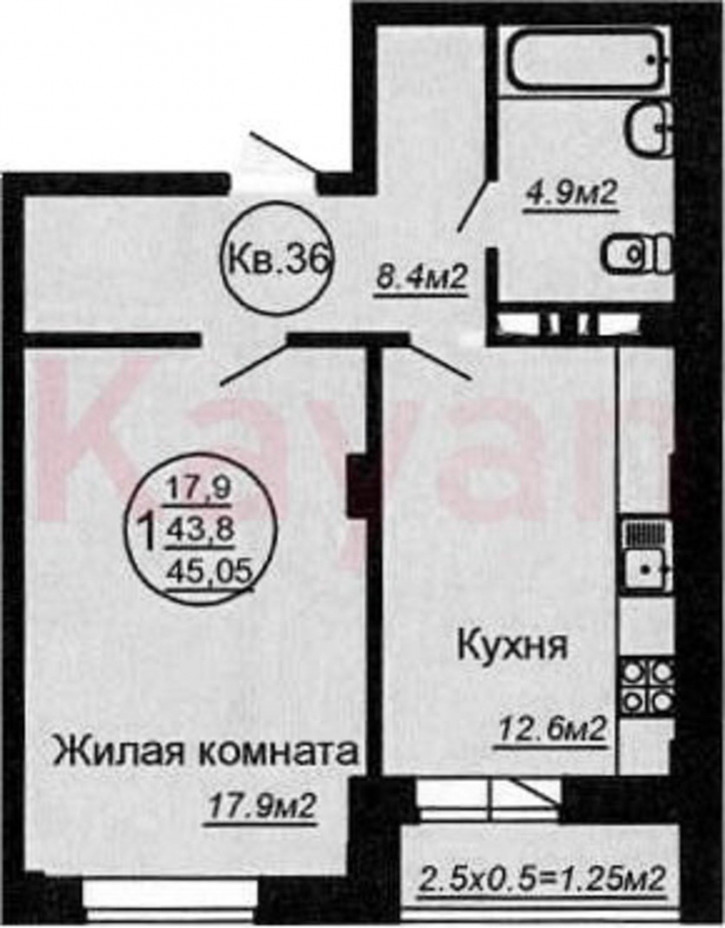 1-комн квартира в новом доме ул Криничная