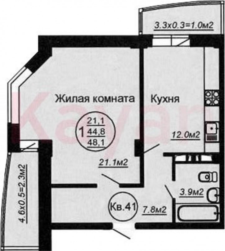 1-комн квартира в новом доме ул Криничная