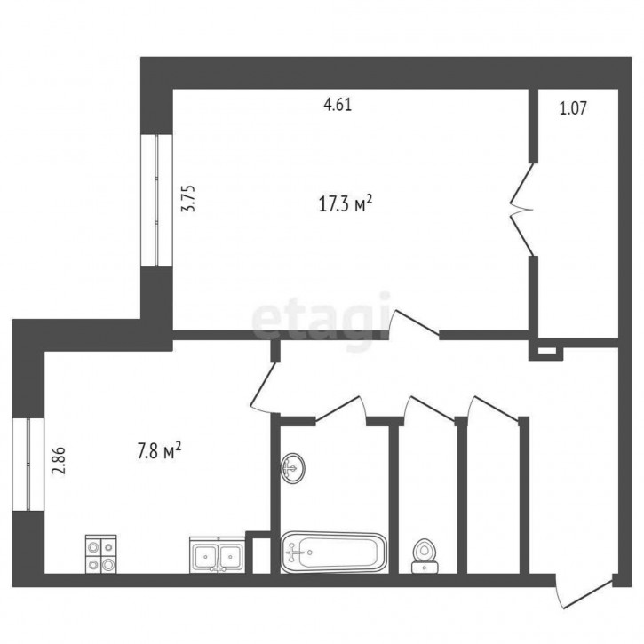 1-комн квартира Карла Маркса пр-т, 38