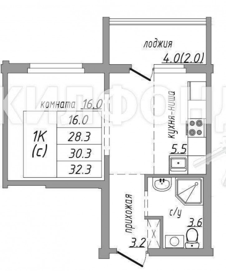 1-комн квартира Чайковского улица, д.35к1