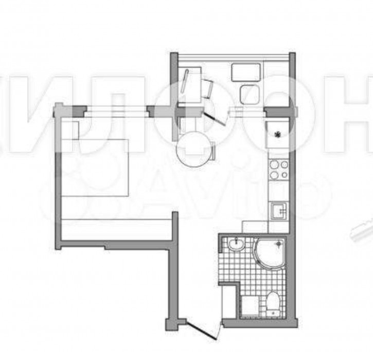 1-комн квартира Чайковского улица, д.35к1
