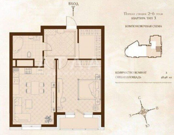 1-комн квартира улицареки Мойки наб, 2Д