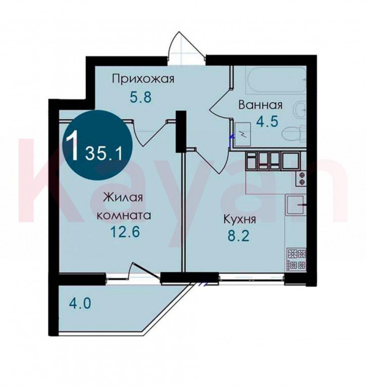 1-комн квартира Труда ул.