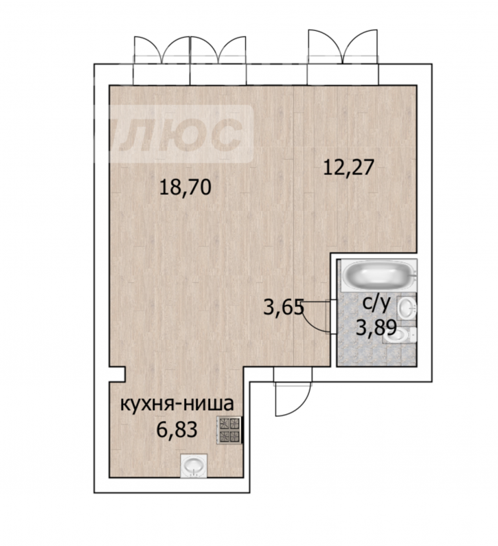 2-комн квартира в новом доме Новая улица, 17