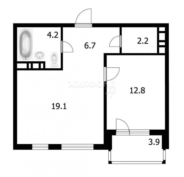 2-комн квартира Тайгинская улица, д.39