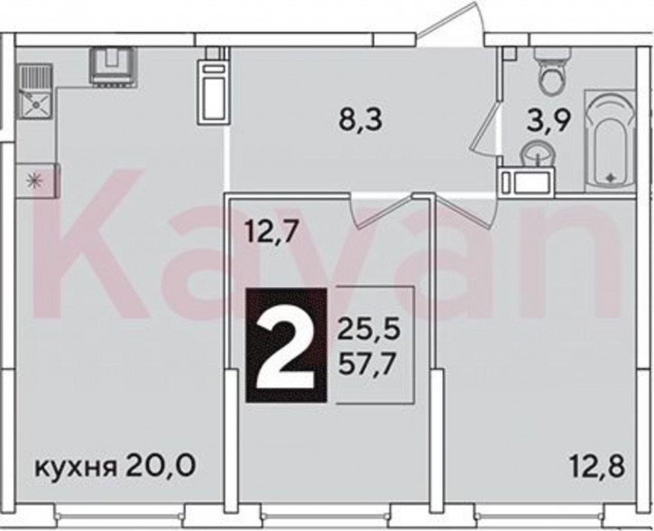 3-комн квартира в новом доме ул Западный Обход
